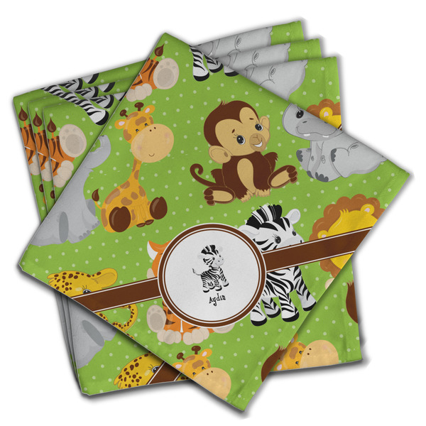 Custom Safari Cloth Napkins (Set of 4) (Personalized)