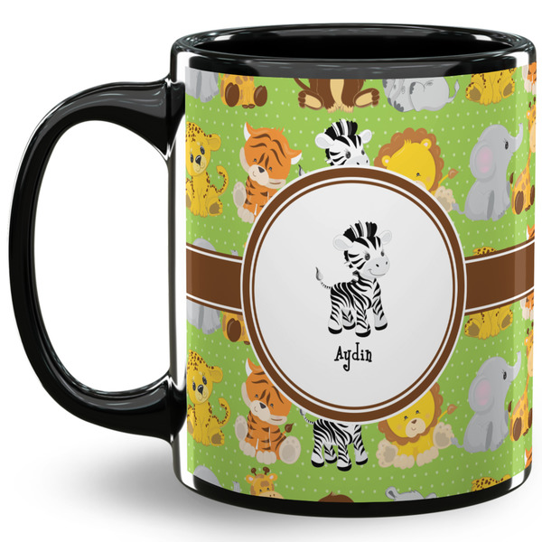 Custom Safari 11 Oz Coffee Mug - Black (Personalized)