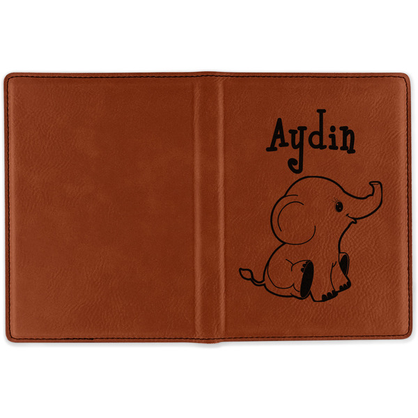 Safari Cognac Leather Passport Holder Outside Single Sided - Apvl