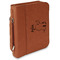 Safari Cognac Leatherette Bible Covers with Handle & Zipper - Main