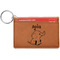 Safari Cognac Leatherette Keychain ID Holders - Front Credit Card