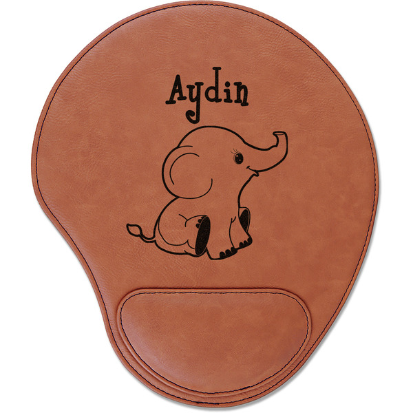 Custom Safari Leatherette Mouse Pad with Wrist Support (Personalized)