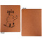 Safari Cognac Leatherette Portfolios with Notepad - Large - Single Sided - Apvl