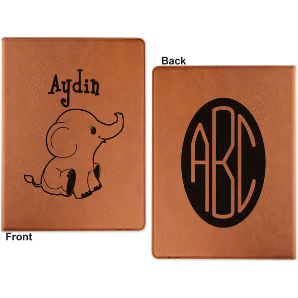 Safari Cognac Leatherette Portfolios with Notepad - Small - Double Sided- Apvl