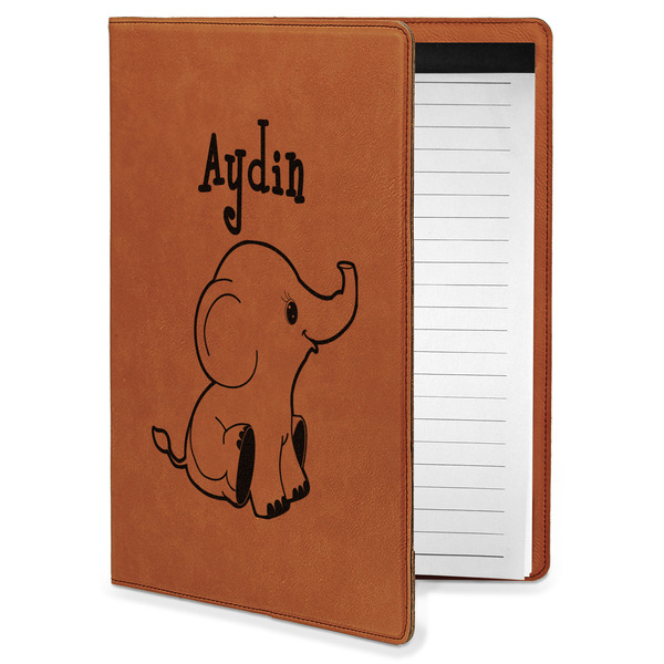 Custom Safari Leatherette Portfolio with Notepad - Small - Double Sided (Personalized)