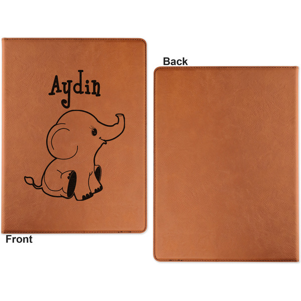 Safari Cognac Leatherette Portfolios with Notepad - Small - Single Sided- Apvl