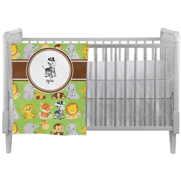 Custom Safari Crib Comforter / Quilt (Personalized)