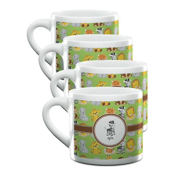 Custom Safari Double Shot Espresso Cups - Set of 4 (Personalized)