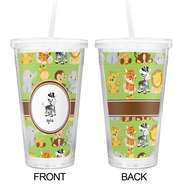 Safari Double Wall Tumbler with Straw - Approval