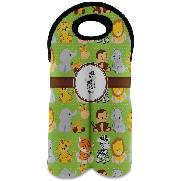 Custom Safari Wine Tote Bag (2 Bottles) (Personalized)