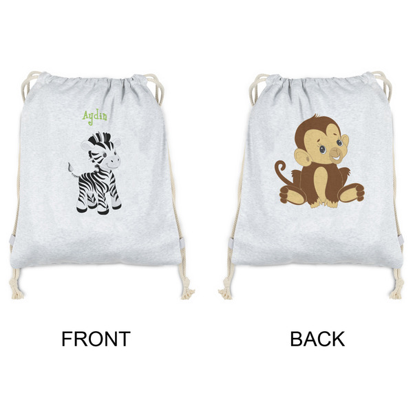 Safari Drawstring Backpacks - Sweatshirt Fleece - Double Sided - APPROVAL
