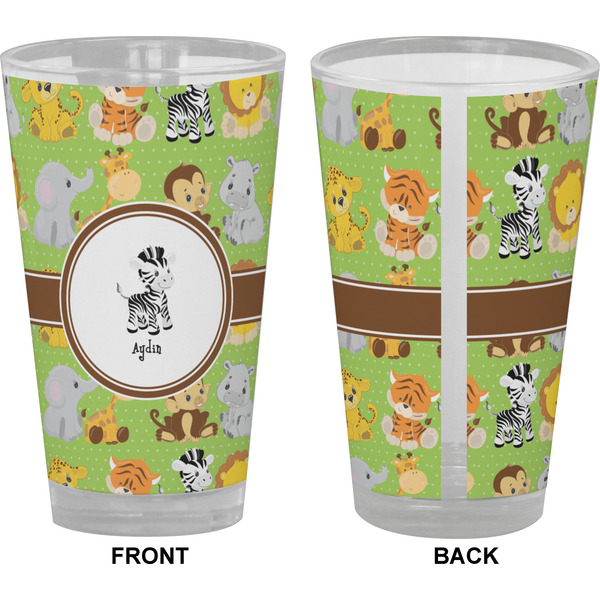 Safari Pint Glass - Full Color - Front & Back Views