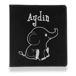 Safari Leather Binder - 1" - Black (Personalized)