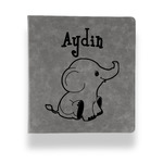 Safari Leather Binder - 1" - Grey (Personalized)