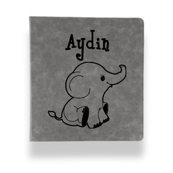 Safari Leather Binder - 1" - Grey (Personalized)