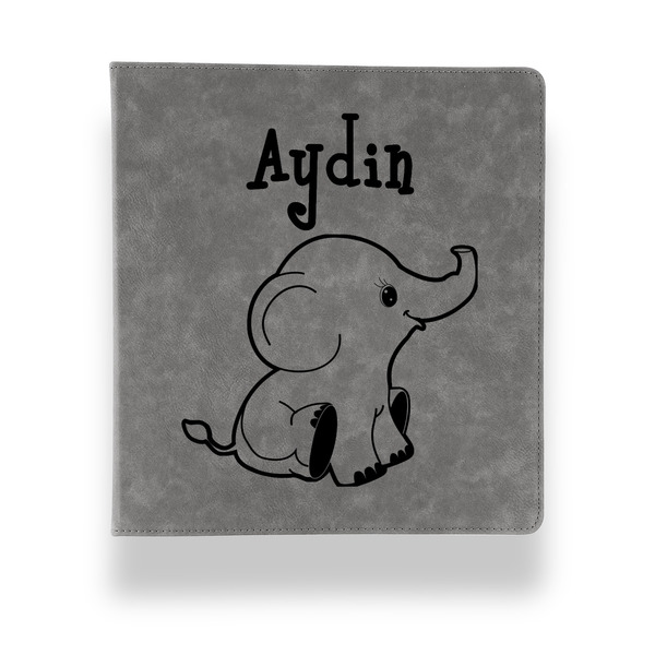 Safari Leather Binder - 1" - Grey - Front View