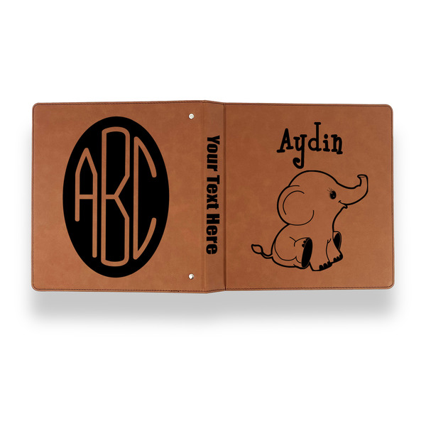 Safari Leather Binder - 1" - Rawhide - Back Spine Front View