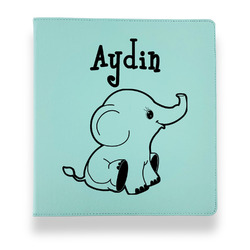 Safari Leather Binder - 1" - Teal (Personalized)