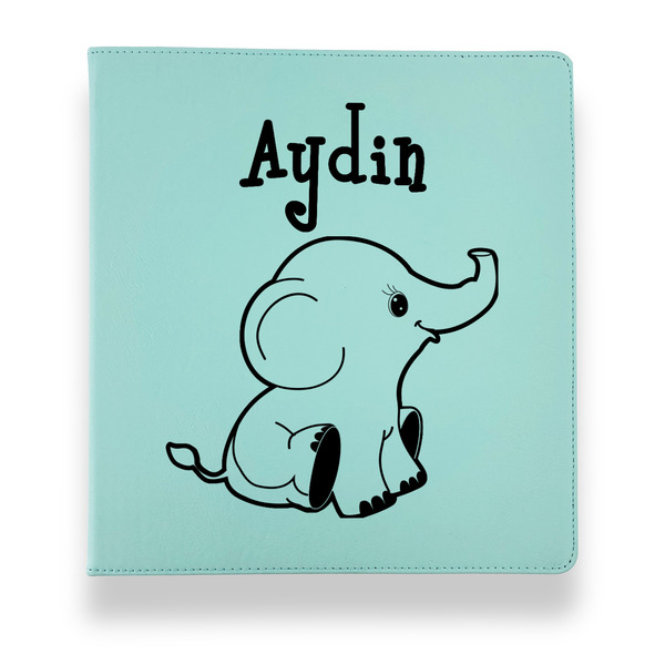 Safari Leather Binders - 1" - Teal - Front View