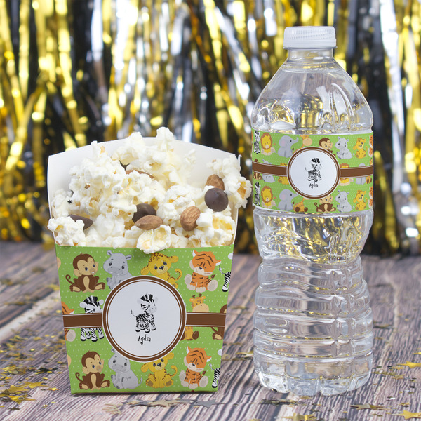 Safari French Fry Favor Box - w/ Water Bottle
