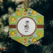 Safari Frosted Glass Ornament - Hexagon (Lifestyle)