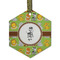 Safari Flat Glass Ornament - Hexagon w/ Name or Text