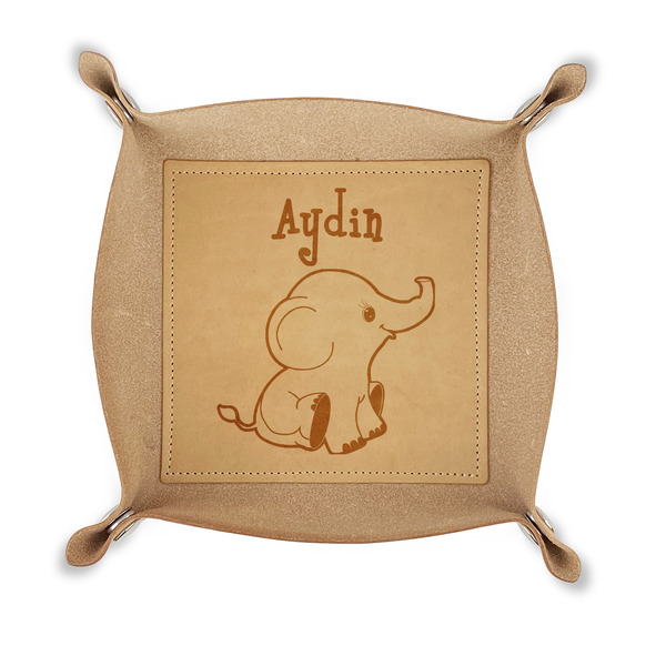 Custom Safari Genuine Leather Dice Tray (Personalized)