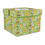 Safari Gift Box with Lid - Canvas Wrapped - Large (Personalized)