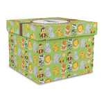 Safari Gift Box with Lid - Canvas Wrapped - Large (Personalized)