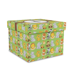 Safari Gift Box with Lid - Canvas Wrapped - Medium (Personalized)