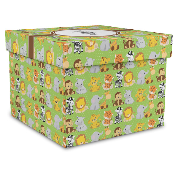 Custom Safari Gift Box with Lid - Canvas Wrapped - X-Large (Personalized)