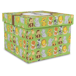 Safari Gift Box with Lid - Canvas Wrapped - XX-Large (Personalized)