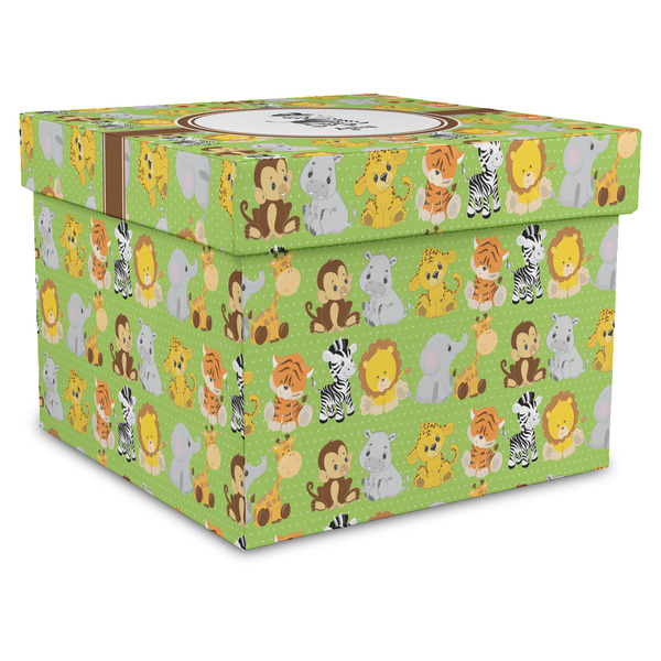 Custom Safari Gift Box with Lid - Canvas Wrapped - XX-Large (Personalized)