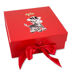 Safari Gift Box with Magnetic Lid - Red (Personalized)