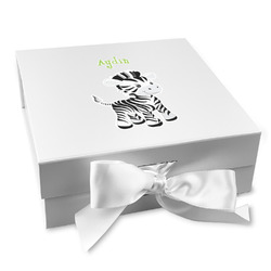 Safari Gift Box with Magnetic Lid - White (Personalized)