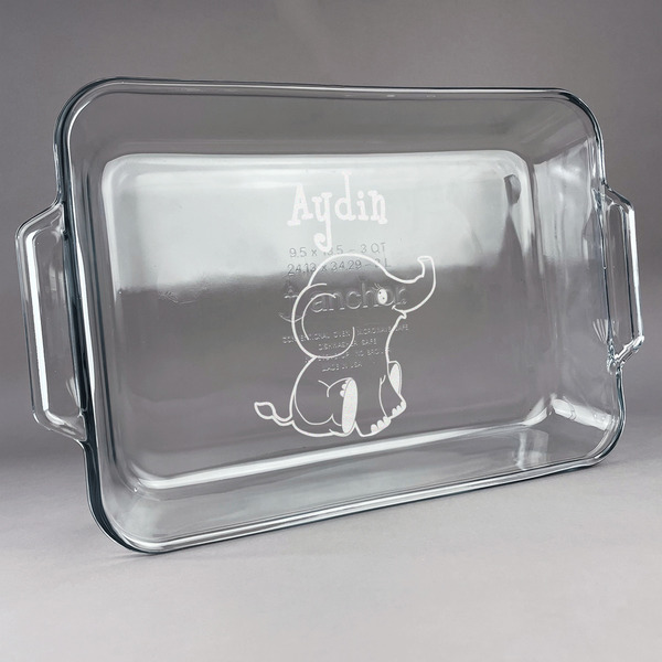 Custom Safari Glass Baking Dish with Truefit Lid - 13in x 9in (Personalized)