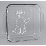 Safari Glass Cake Dish - 8in x 8in (Personalized)