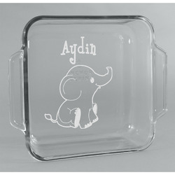 Safari Glass Cake Dish - 8in x 8in (Personalized)