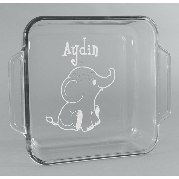 Custom Safari Glass Cake Dish - 8in x 8in (Personalized)