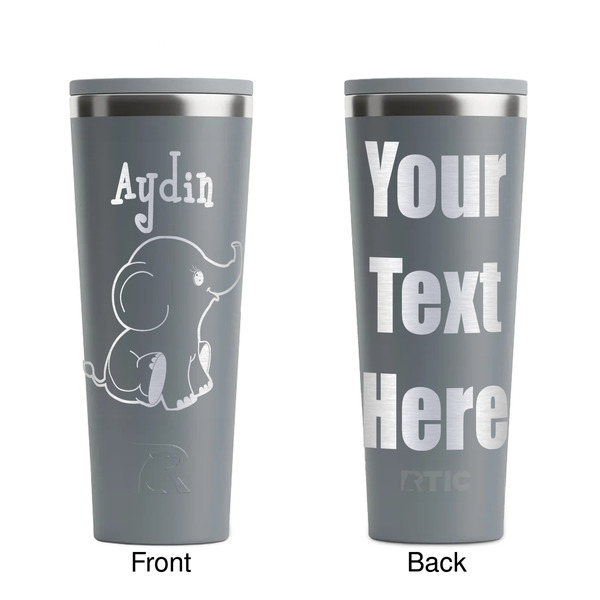Safari Grey RTIC Everyday Tumbler - 28 oz. - Front and Back