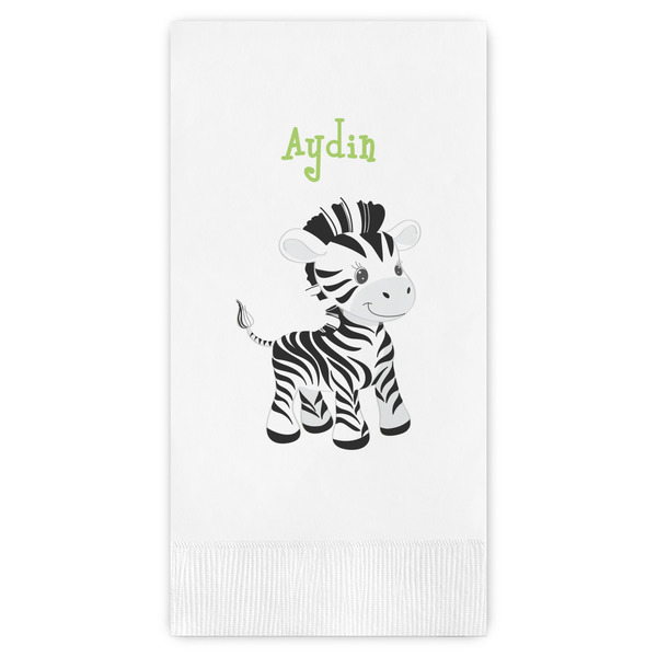 Custom Safari Guest Napkins - Full Color - Embossed Edge (Personalized)