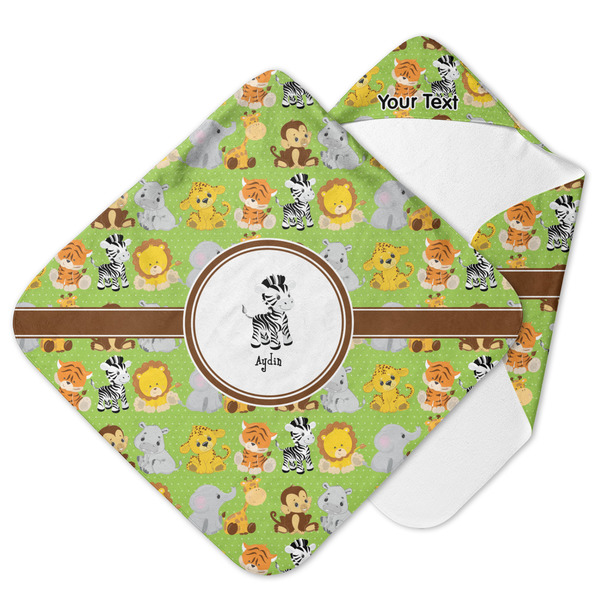 Custom Safari Hooded Baby Towel (Personalized)
