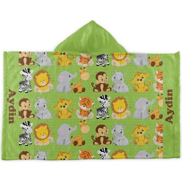 Custom Safari Kids Hooded Towel (Personalized)