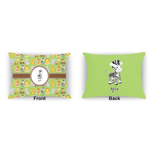 Safari  Indoor Rectangular Burlap Pillow (Front and Back)