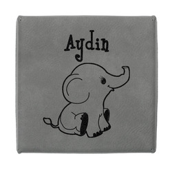 Safari Jewelry Gift Box - Engraved Leather Lid (Personalized)