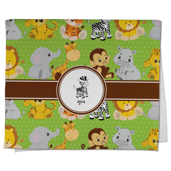 Custom Safari Kitchen Towel - Poly Cotton w/ Name or Text