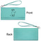 Safari Ladies Wallets - Faux Leather - Teal - Front & Back View