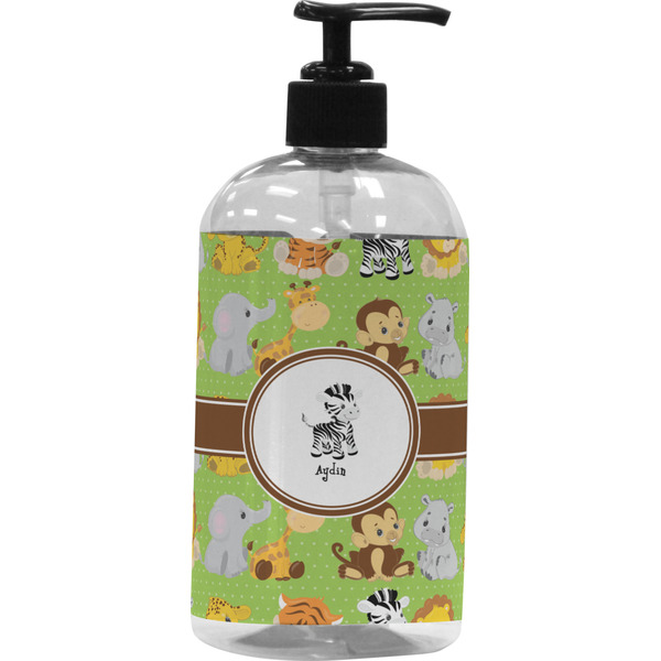 Custom Safari Plastic Soap / Lotion Dispenser (16 oz - Large - Black) (Personalized)