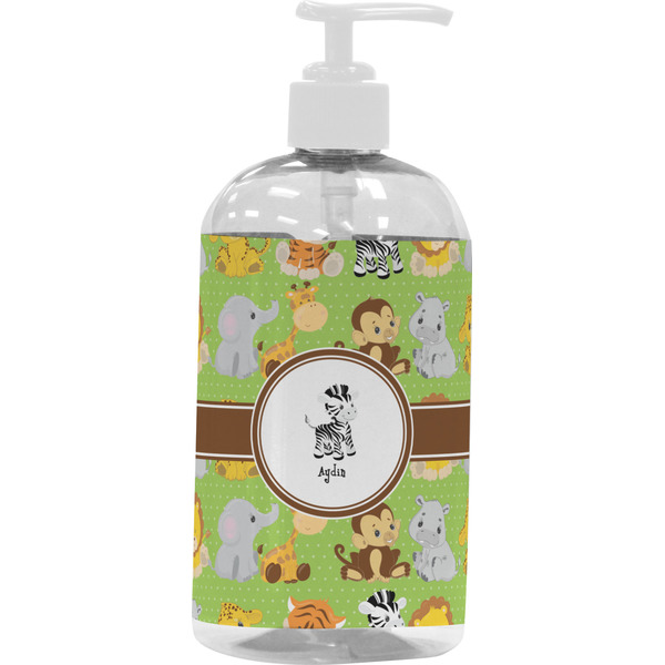 Custom Safari Plastic Soap / Lotion Dispenser (16 oz - Large - White) (Personalized)