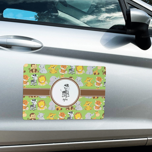 Safari Large Rectangle Car Magnets- In Context